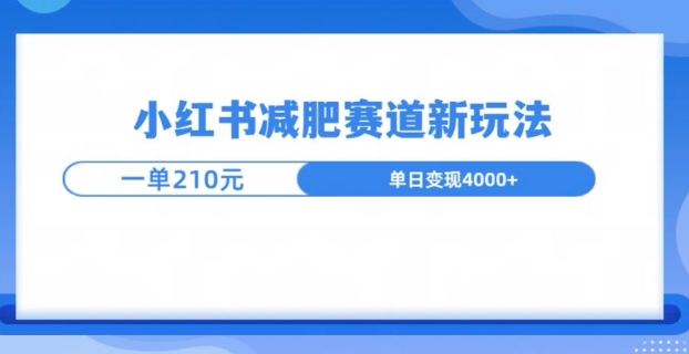 小红书减肥赛道新玩法,引流私域变现嘎嘎猛-DE云网创