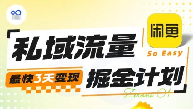 私域流量掘金计划实战训练营，最快3天变现-DE云网创
