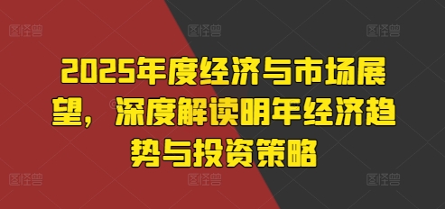 2025年度经济与市场展望，深度解读明年经济趋势与投资策略-DE云网创