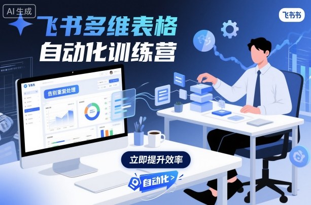 飞书多维表格自动化训练营，手把手教你告别重复处理，用多维表格开启高效办公新模式-DE云网创