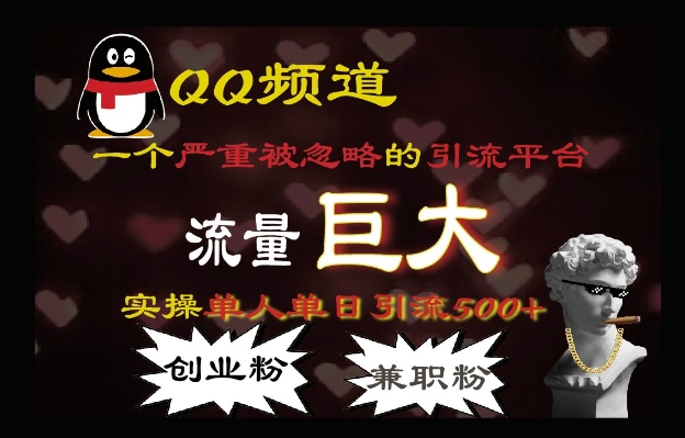QQ最新引流方法，流量巨大，实操单日引流500+创业粉、兼职粉-DE云网创