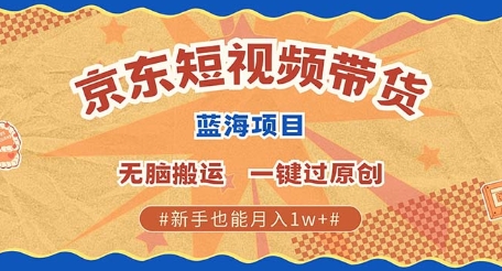 京东短视频带货 批量发布视频 单号月入过W 批量无上限-DE云网创