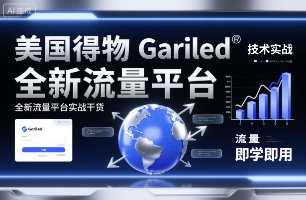 美国得物Gariled技术实战，全新流量平台实战干货，即学即用-DE云网创