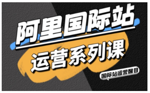 阿里国际站运营系列课，涵盖精准引流、直通车与全站推实战SOP，搭配AI效率工具包与高阶增长玩法-DE云网创