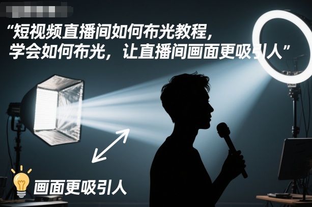 短视频直播间如何布光教程,学会如何布光,让直播间画面更吸引人-DE云网创