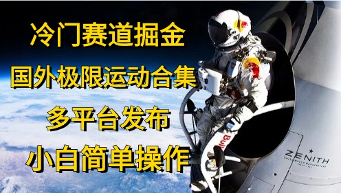 冷门赛道掘金,极限运动合集,多平台发布,小白简单操作-DE云网创