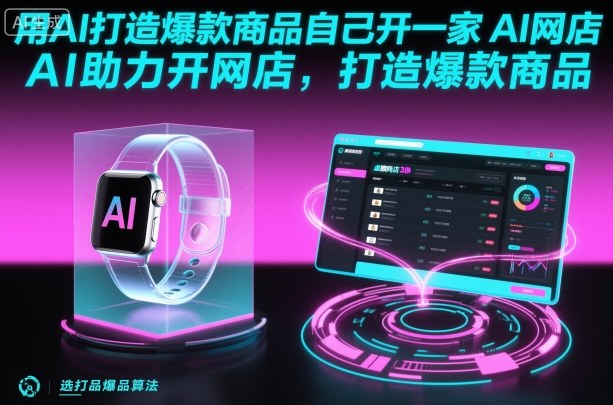 用AI打造爆款商品自己开一家AI网店，AI助力开网店，打造爆款商品-DE云网创