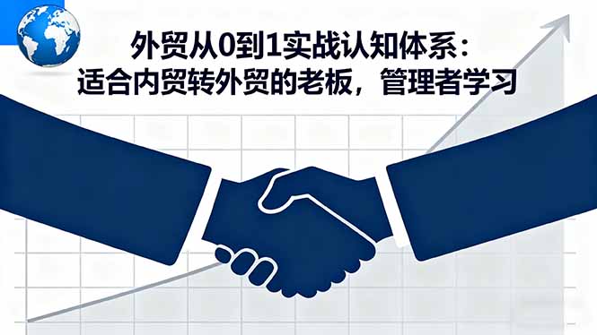 外贸从0到1实战认知体系：适合内贸转外贸的老板，管理者学习-DE云网创