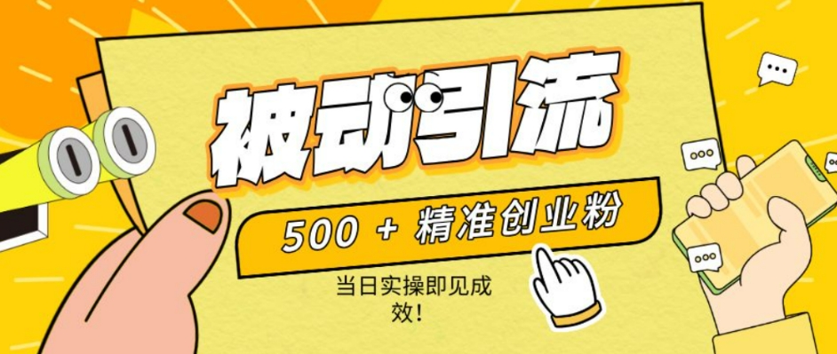 500+精准创业粉，零剪辑、零复杂起号，话术撬动被动引流，当日实操即见成效！-DE云网创