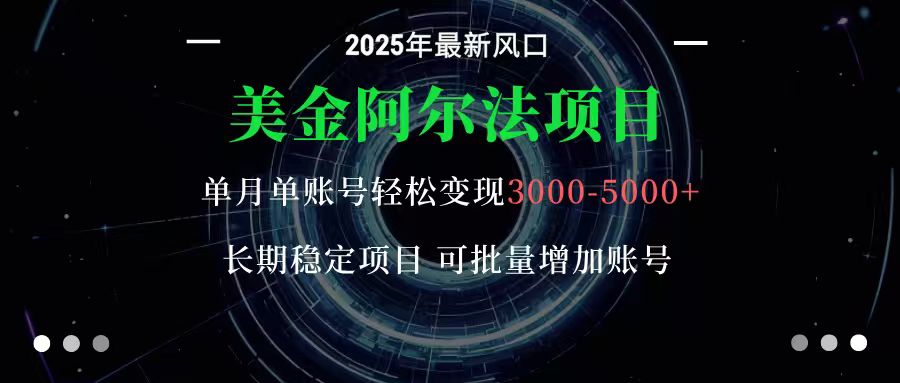 美金阿尔法项目：一部手机每天只需10分钟，轻松稳定赚美元-DE云网创