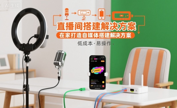 直播间搭建解决方案,在家打造自媒体搭建解决方案-DE云网创