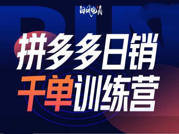 拼多多日销千单训练营第32期，2025开年变化和最新玩法-DE云网创