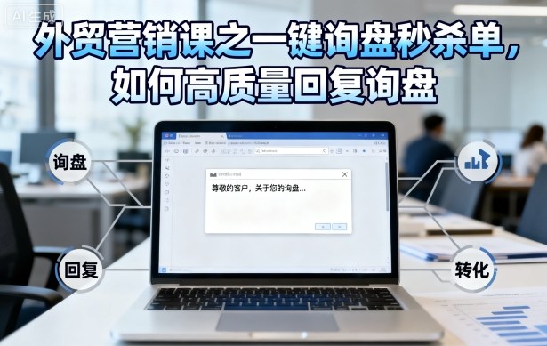 外贸营销课之一键询盘秒杀单，如何高质量回复询盘-DE云网创