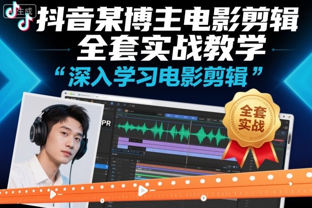 抖音某博主电影剪辑全套实战教学,深入学习电影剪辑-DE云网创