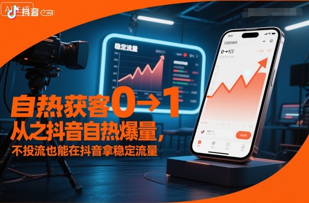 自热获客从0到1之抖音自热爆量,不投流也能在抖音拿稳定流量-DE云网创