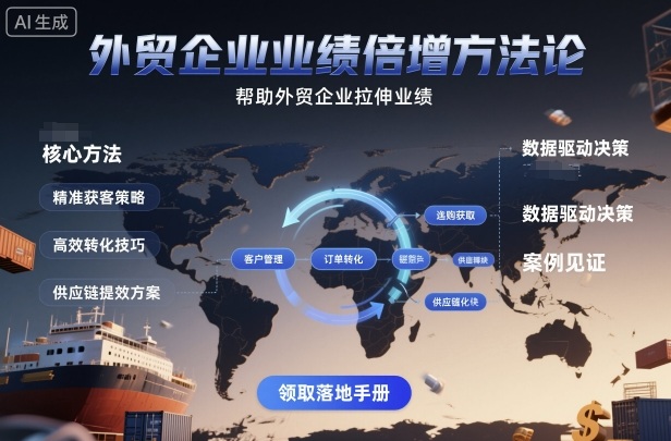 外贸企业业绩倍增方法论，帮助外贸企业拉伸业绩-DE云网创