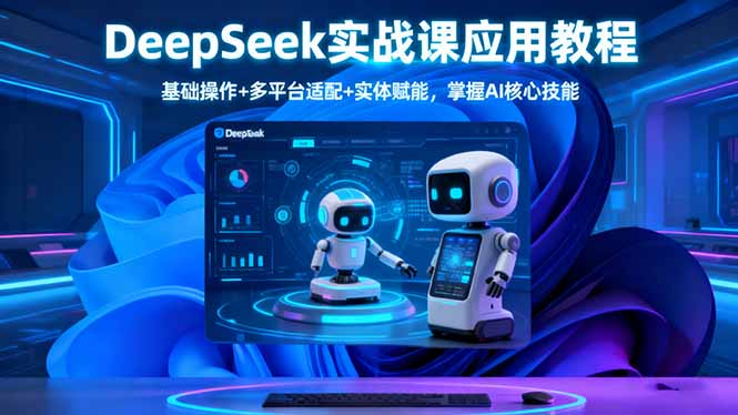 DeepSeek实战课应用教程、基础操作+多平台适配+实体赋能,掌握AI核心技能-DE云网创