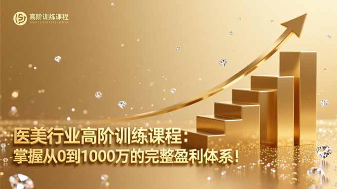 医美行业高阶训练课程：掌握从0到1000万的完整盈利体系！-DE云网创