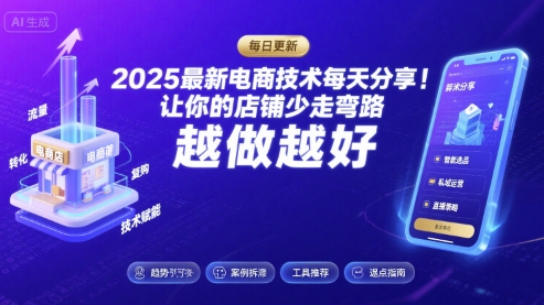 2025最新电商技术每天分享，让你的店铺少走弯路，越做越好(更新11月)-DE云网创