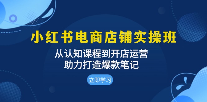 （13352期）小红书电商店铺实操班：从认知课程到开店运营，助力打造爆款笔记-DE云网创