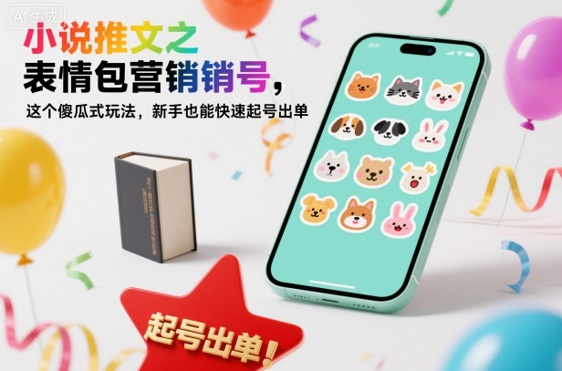 小说推文之表情包营销号，这个傻瓜式玩法，新手也能快速起号出单-DE云网创