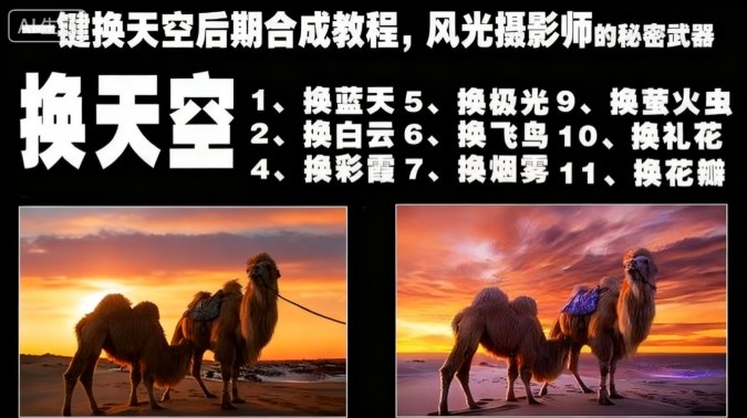 一键换天空后期合成教程，风光摄影师的秘密武器-DE云网创