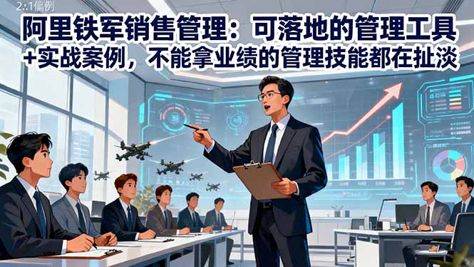 阿里铁军销售管理：可落地的管理工具+实战案例，不能拿业绩的管理都在扯淡-DE云网创